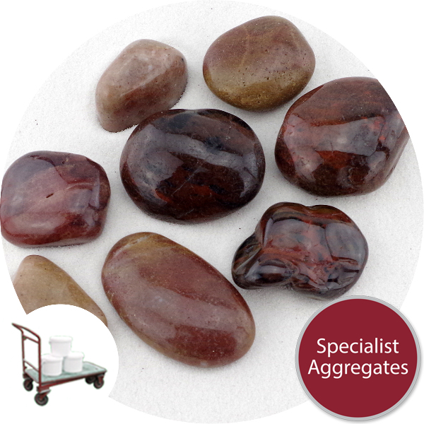 Chinese Pebbles - Polished Red Granite - Click & Collect
